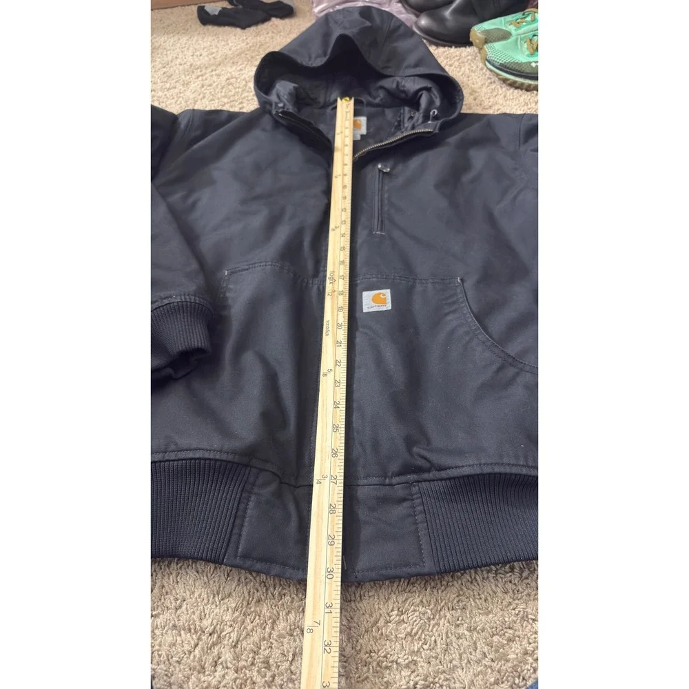 Carhartt Quick Duck Jefferson Active Jacket Mens XL Black‎ Hooded 101493 001